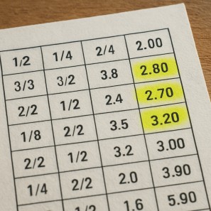 A photo of a US betting slip with calculated odds highlighted