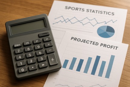 Calculator and sports statistics for projected profit estimation