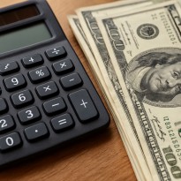 A close-up of a calculator and cash, suggesting calculation of betting outcomes