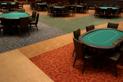 Diagram showing typical casino layout zones with payout percentages