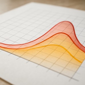 Graph illustrating risk levels in stochastic modeling for sports outcomes