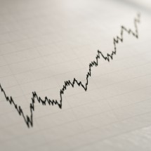A line chart depicting typical price movement in the foreign exchange market