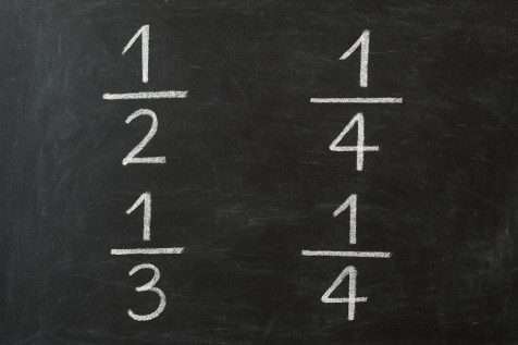 Handwriting on a blackboard illustrating basic fractional odds