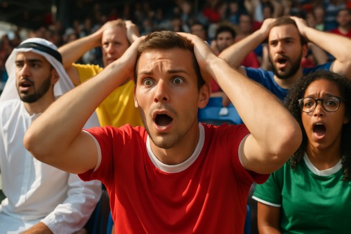 Fans react in disbelief after a shocking world cup upset