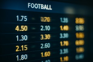 Football odds updating on a screen in real time