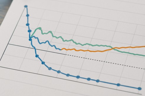 Graphical chart illustrating the Law Of Large Numbers in betting probability