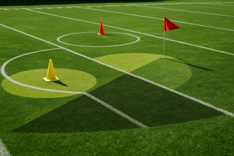 Football field graphic illustrating probability concepts