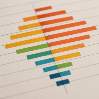Visual of a point spread chart with example handicap values