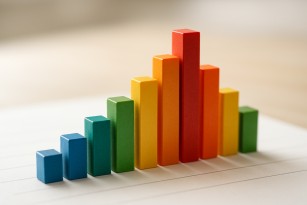 Bar graph visualizing probability distribution of sums from two dice rolls