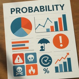 Probability infographic illustrating risk factors