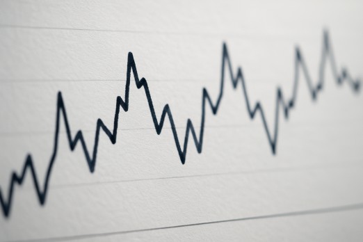 A fluctuating graph representing the unpredictability of sports wagering outcomes