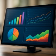 Interactive dashboard showing market projections and estimations