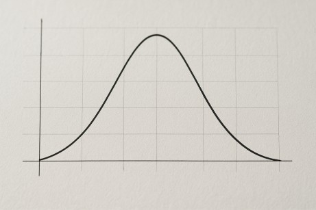 Graph showing a random variable distribution curve