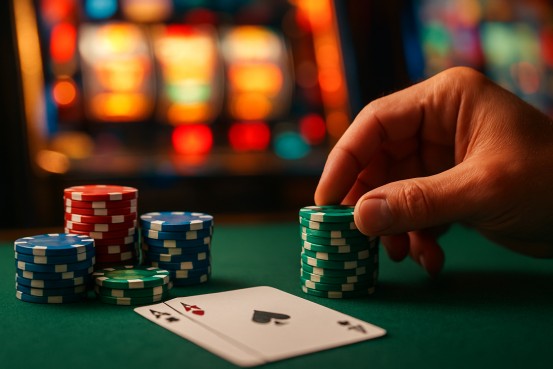 Colorful abstract concept illustrating reward anticipation in gambling