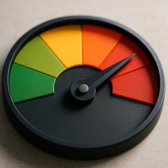 A risk meter showing low to high choices