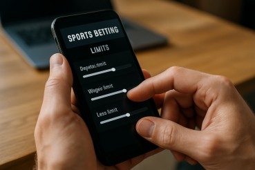 Sports bettor setting limits on a digital device