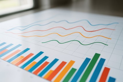 Graphical representation of outcomes in simulation modeling