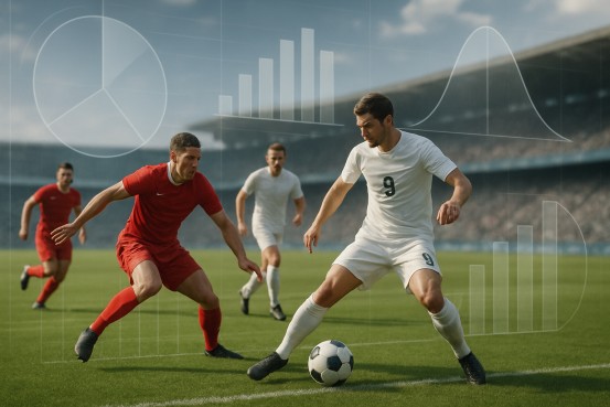 Visual representation of soccer match odds and probability