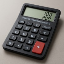 A sports betting payout calculator with figures entered for potential return