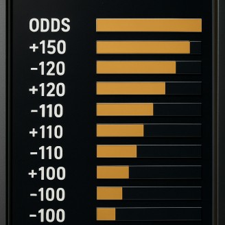 American odds board with implied probability breakdowns