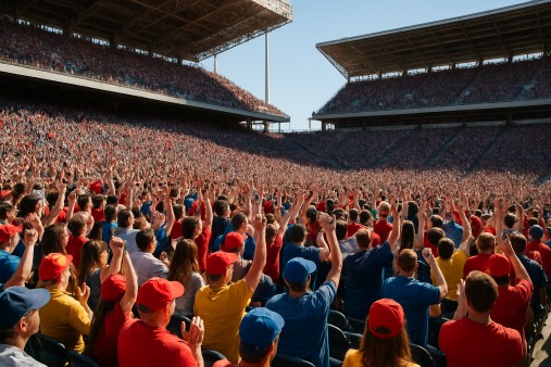 Stadium filled with fans symbolizing a well-supported endowment